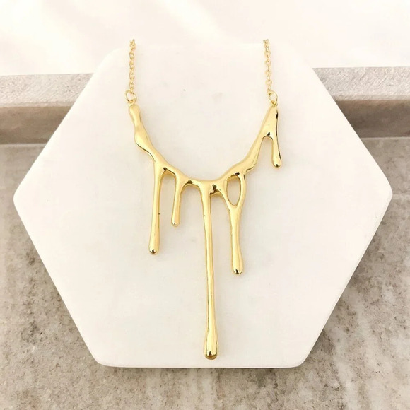 Gold Drip Necklace - Picture 1 of 7